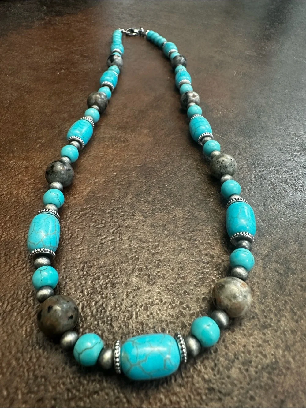 Turquoise Bead Necklace - Handmade Jewelry